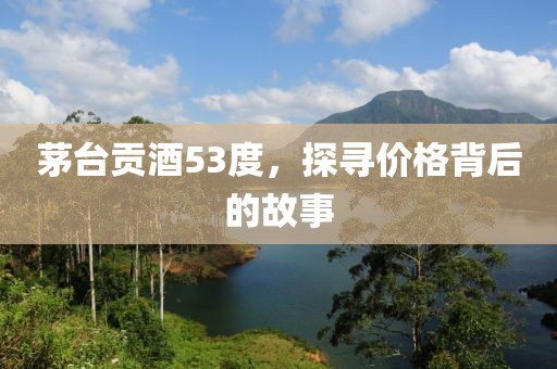 茅台贡酒53度，探寻价格背后的故事