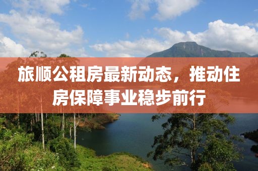 旅顺公租房最新动态，推动住房保障事业稳步前行