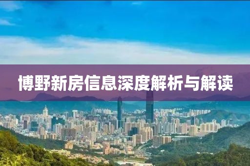 博野新房信息深度解析与解读