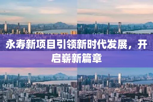 永寿新项目引领新时代发展，开启崭新篇章