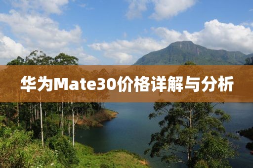 华为Mate30价格详解与分析