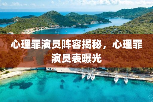 心理罪演员阵容揭秘，心理罪演员表曝光