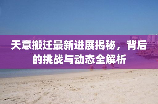 天意搬迁最新进展揭秘，背后的挑战与动态全解析