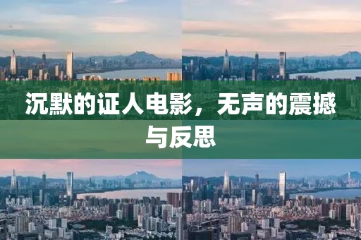 沉默的证人电影，无声的震撼与反思