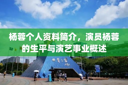 杨蓉个人资料简介，演员杨蓉的生平与演艺事业概述