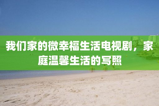 我们家的微幸福生活电视剧，家庭温馨生活的写照