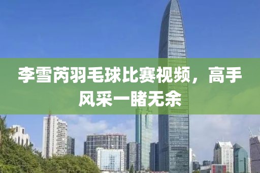 李雪芮羽毛球比赛视频，高手风采一睹无余