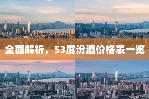 全面解析，53度汾酒价格表一览