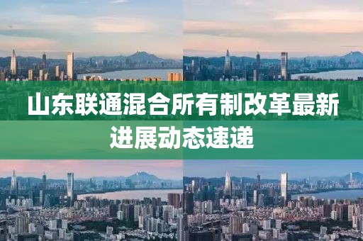 山东联通混合所有制改革最新进展动态速递