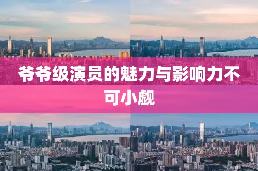 爷爷级演员的魅力与影响力不可小觑