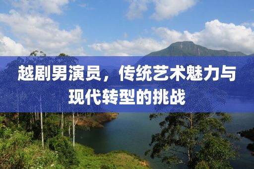 越剧男演员，传统艺术魅力与现代转型的挑战