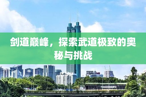 剑道巅峰，探索武道极致的奥秘与挑战