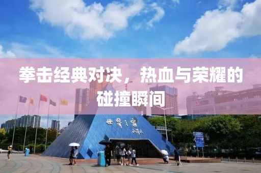 拳击经典对决，热血与荣耀的碰撞瞬间