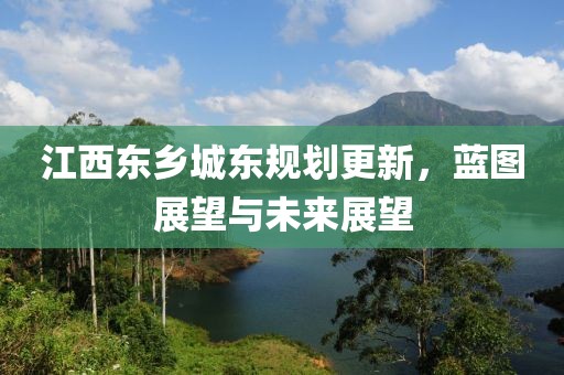 江西东乡城东规划更新，蓝图展望与未来展望