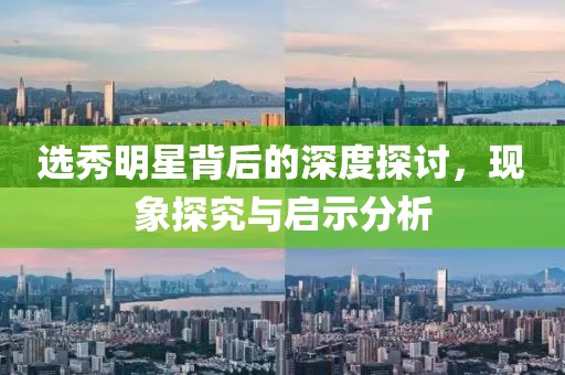 选秀明星背后的深度探讨，现象探究与启示分析