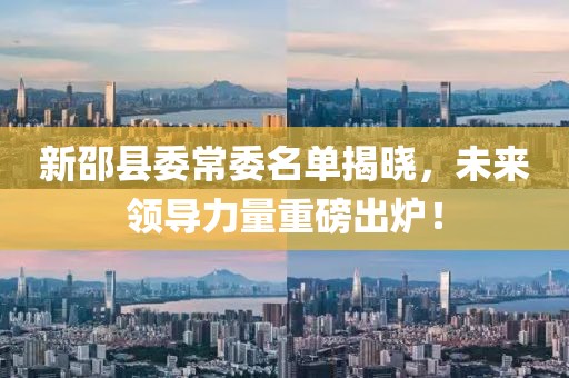 新邵县委常委名单揭晓，未来领导力量重磅出炉！