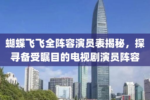 蝴蝶飞飞全阵容演员表揭秘，探寻备受瞩目的电视剧演员阵容