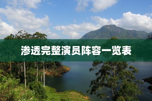 渗透完整演员阵容一览表