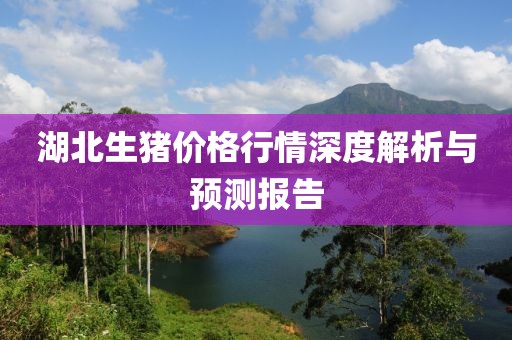 湖北生猪价格行情深度解析与预测报告