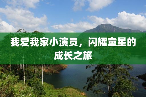 我爱我家小演员，闪耀童星的成长之旅