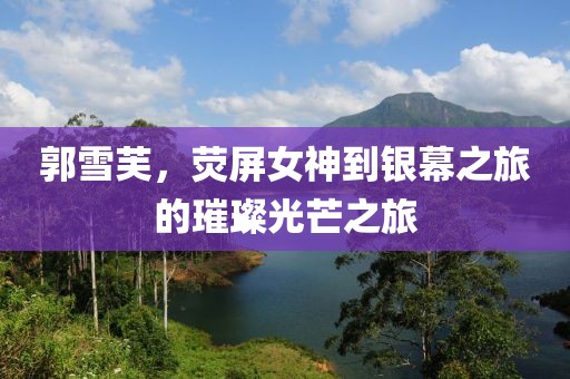 郭雪芙，荧屏女神到银幕之旅的璀璨光芒之旅