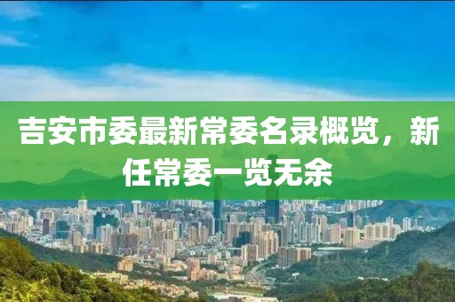 吉安市委最新常委名录概览，新任常委一览无余