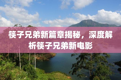 筷子兄弟新篇章揭秘，深度解析筷子兄弟新电影