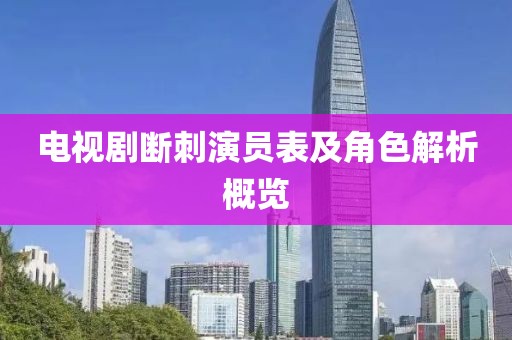 电视剧断刺演员表及角色解析概览