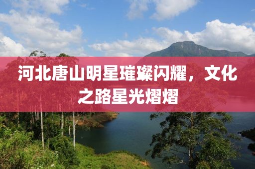 河北唐山明星璀璨闪耀，文化之路星光熠熠