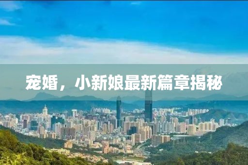 宠婚，小新娘最新篇章揭秘