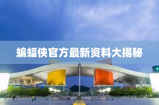 蝙蝠侠官方最新资料大揭秘