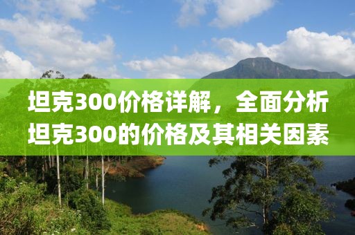 坦克300价格详解，全面分析坦克300的价格及其相关因素