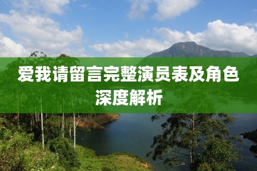 爱我请留言完整演员表及角色深度解析