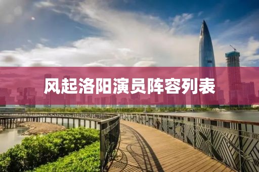 风起洛阳演员阵容列表