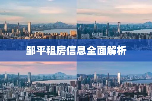 邹平租房信息全面解析