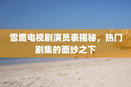 雪鹰电视剧演员表揭秘，热门剧集的面纱之下