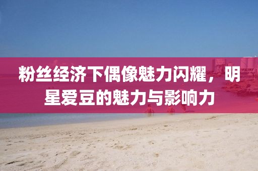 粉丝经济下偶像魅力闪耀，明星爱豆的魅力与影响力