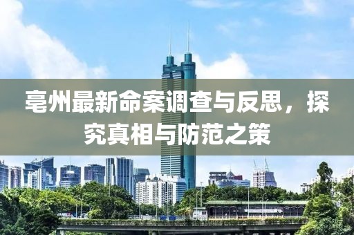 亳州最新命案调查与反思，探究真相与防范之策