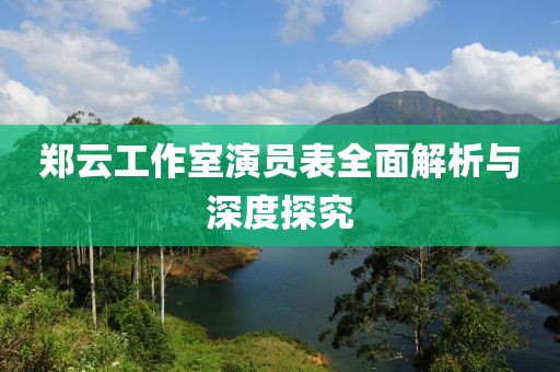 郑云工作室演员表全面解析与深度探究