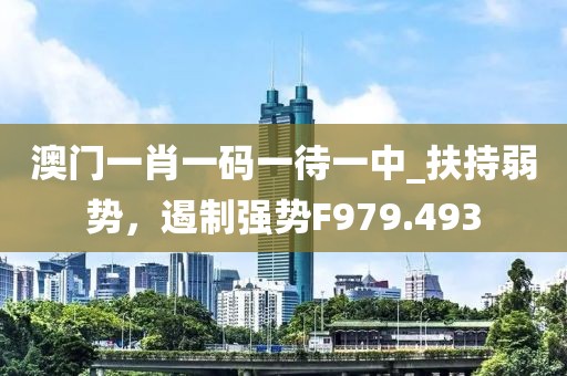 澳门一肖一码一待一中_扶持弱势，遏制强势F979.493