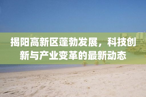 揭阳高新区蓬勃发展，科技创新与产业变革的最新动态