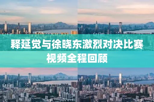 释延觉与徐晓东激烈对决比赛视频全程回顾