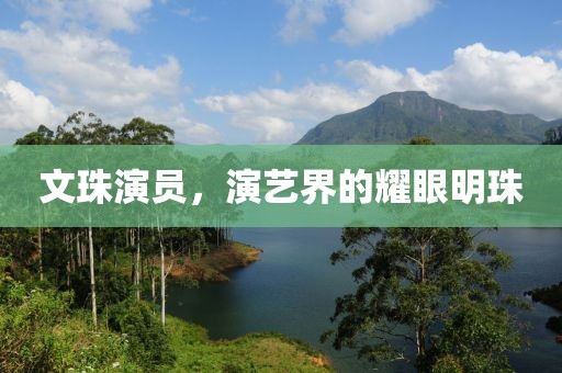 文珠演员，演艺界的耀眼明珠