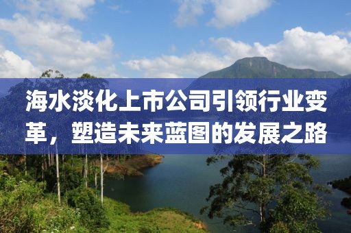 海水淡化上市公司引领行业变革，塑造未来蓝图的发展之路