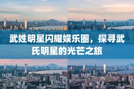 武姓明星闪耀娱乐圈，探寻武氏明星的光芒之旅