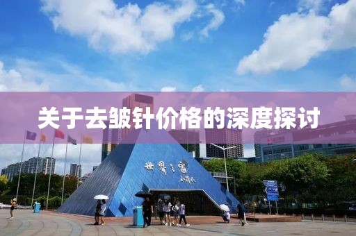 关于去皱针价格的深度探讨