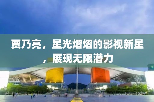 贾乃亮，星光熠熠的影视新星，展现无限潜力