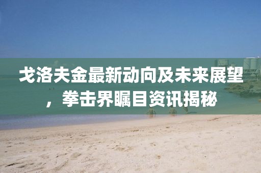 戈洛夫金最新动向及未来展望，拳击界瞩目资讯揭秘