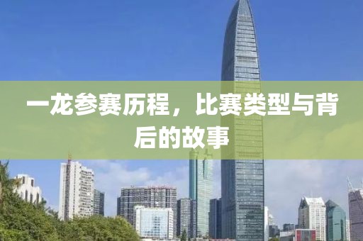一龙参赛历程，比赛类型与背后的故事