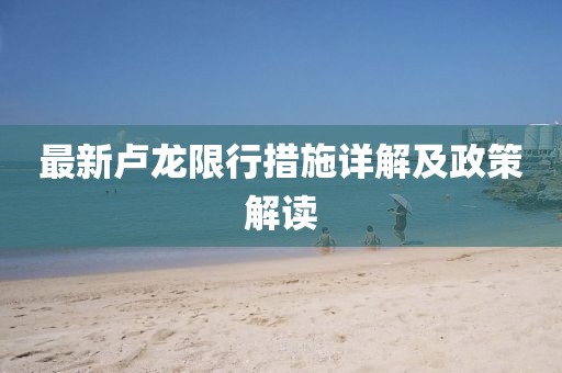 最新卢龙限行措施详解及政策解读